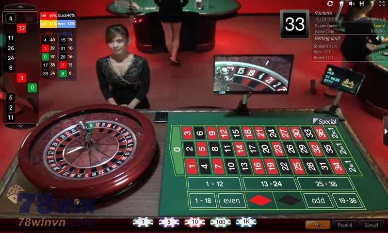 Gấp thếp trong Roulette